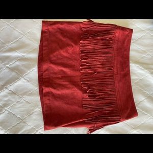 Express fringe skirt